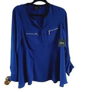 Rafaella long sleeved blouse, new, size S/CH, royal blue